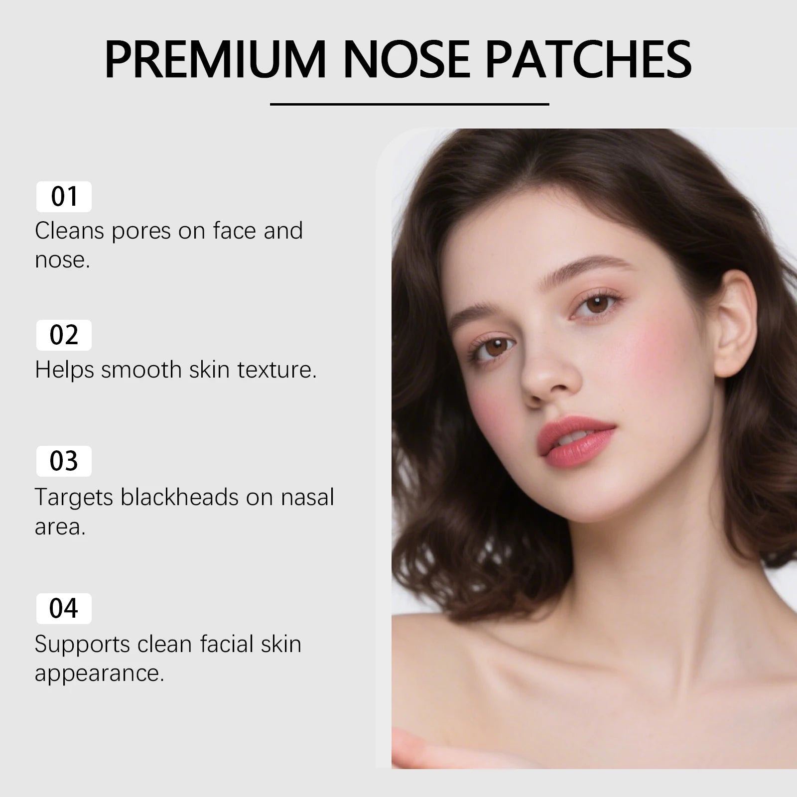 Pore-Cleaning Nose Strips Pore Cleaning Blackhead Remover Smooth Skin Remove Black & White Heads Oil-Control Shrink Pores Oasis Select