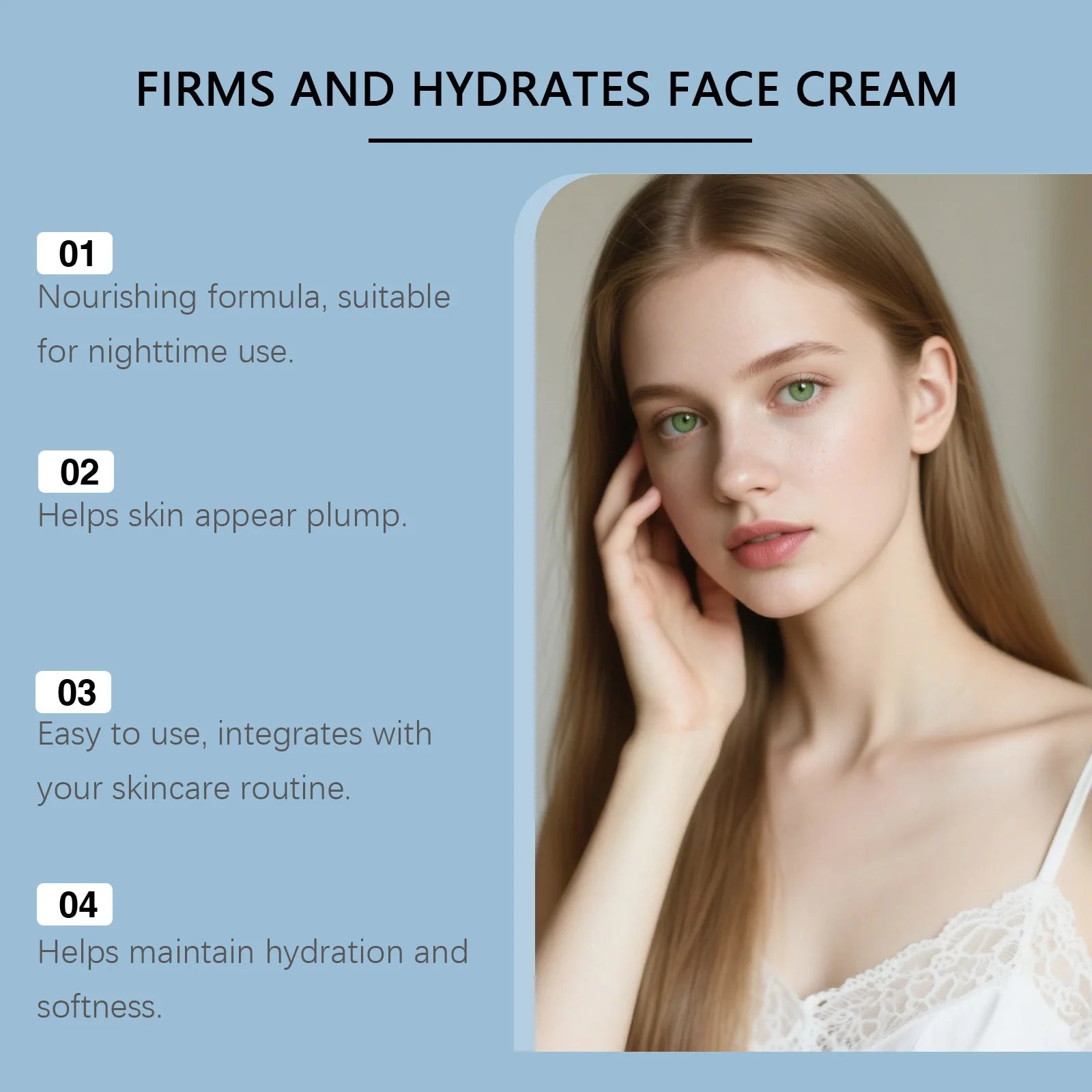 Copper Peptide Face Cream & Serum Set Firming Hydrating Skincare Smoothing Tightening Facial Skin Softens Skin Textur Oasis Select
