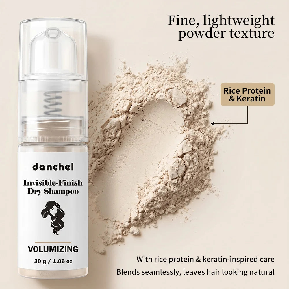 Danchel Dry Shampoo Powder | Rice Protein Oil-Absorbing & Volumizing