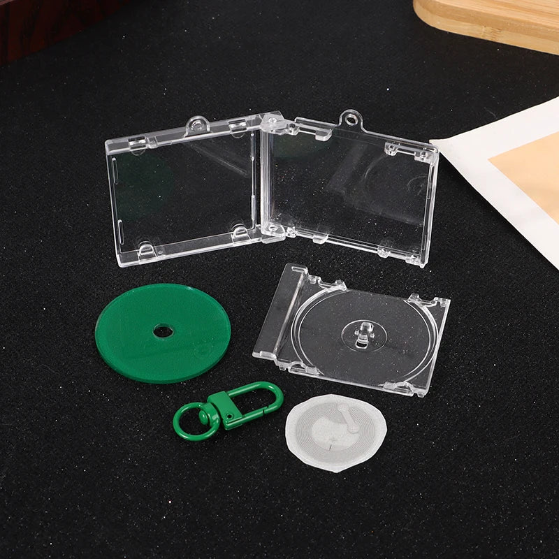 DIY Mini CD Case Keychain Pendant | Blank Album Cover Charm DIY Keychain Charm Oasis Select A6