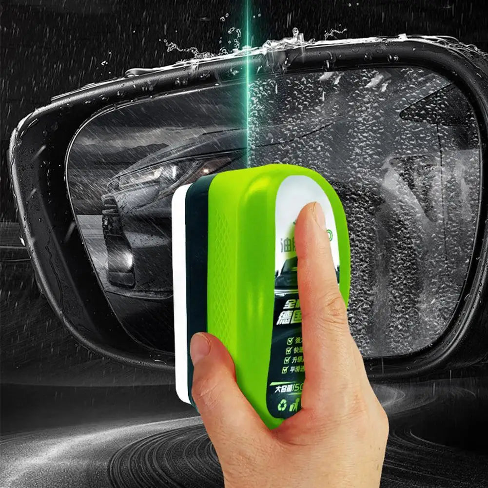 Car Glass Oil Film Remover Automotive Glass Sponge Cleaning Brush Front Inner Windshield Glass Oil Film Cleaner For Car Cleaning Oasis Select