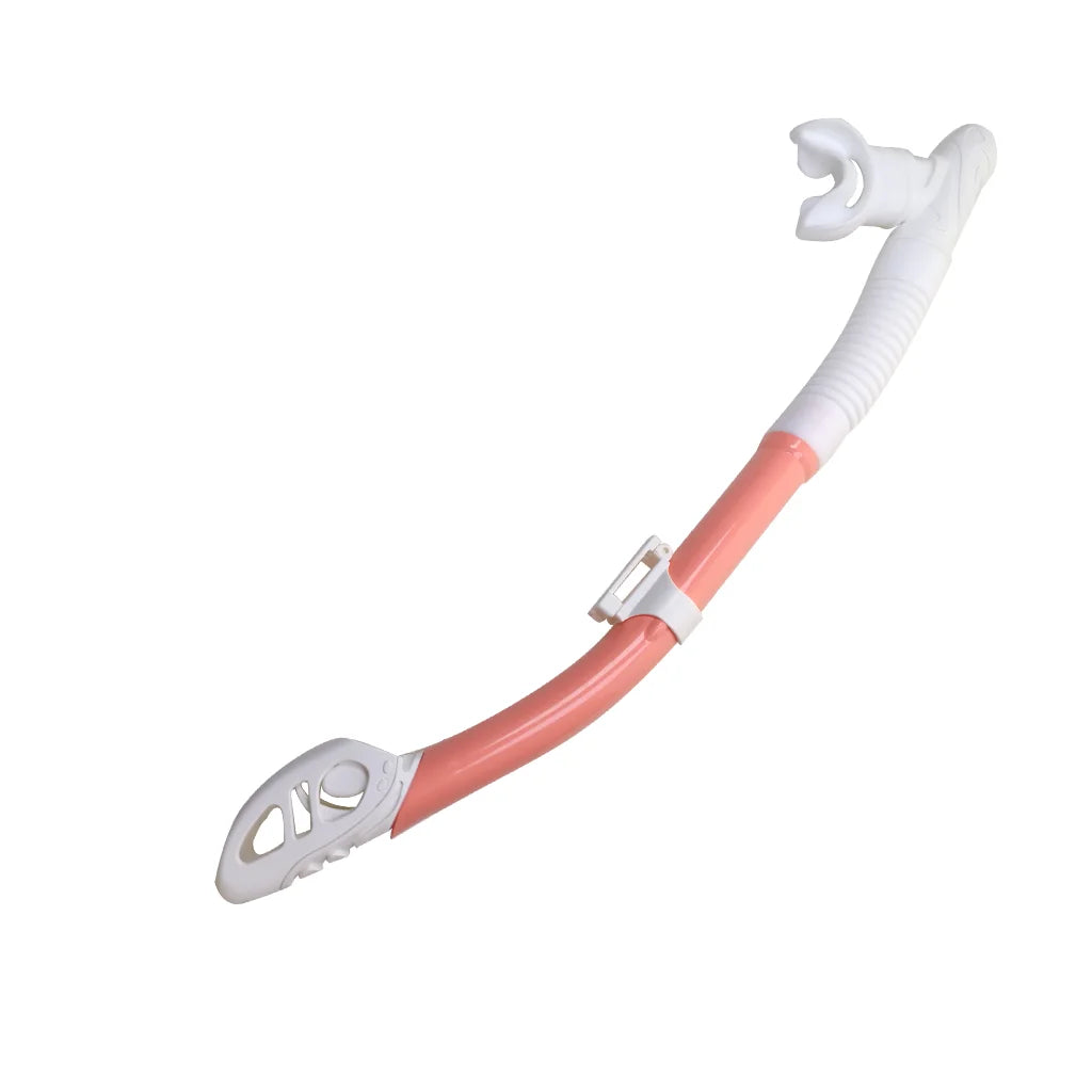 Dry Snorkel Soft Tube for Scuba Diving, Snorkeling, Freediving, Spearfishing with Hypoallergenic Silicone Mouthpiece Oasis Select Pink