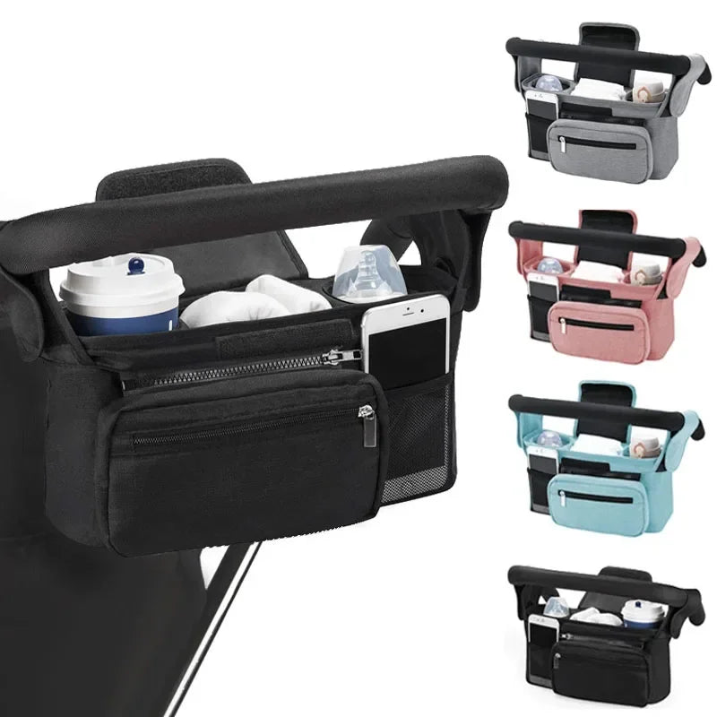 Baby Stroller Storage Large Capacity Travel Hanging Bag Mummy Bag Phone Bottle Holder Pram Diaper Bags Baby Stroller Accessories Oasis Select