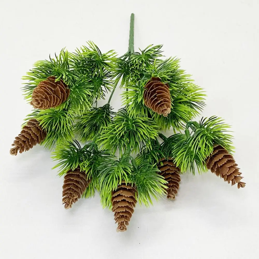 Green Artificial Pine Branches Desktop Ornament DIY Accessories Faux Pine Leaves Craft Fake Plant Fake Pine Home Decoration Oasis Select