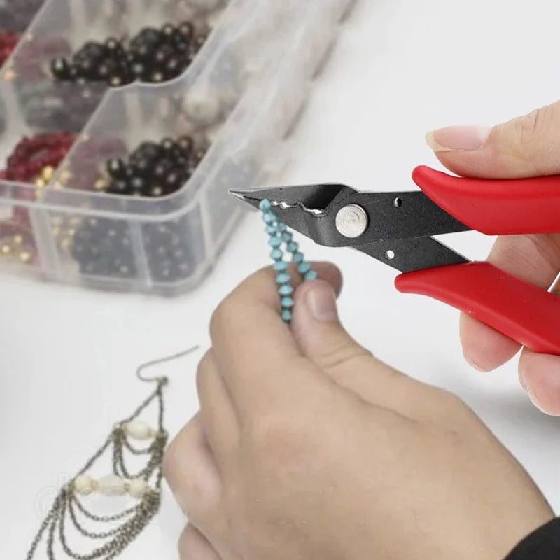 Jewelry Crimping Pliers For Making Tips Tool Tweezers Crimp Nose Pliers Jump Rings & Split Rings Double Rings Diy Accessories Oasis Select
