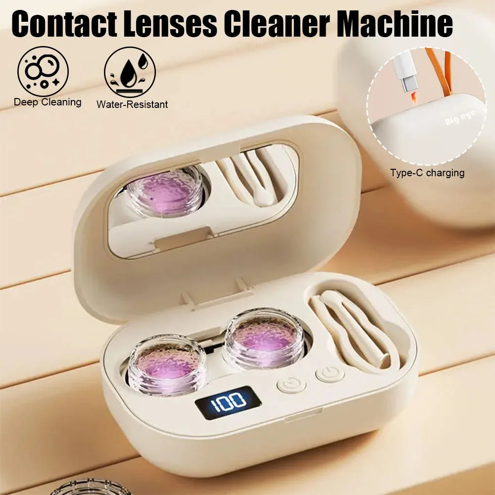 URGGU Ultrasonic Contact Lens Cleaner | USB-C Rechargeable