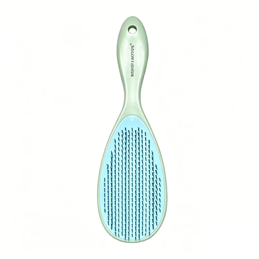 3-Color Comb For Combing Anti-Static Scalp Massage Comb Suitable For Both Dry And Wet Hair Anti-Tangle Styling Comb Oasis Select MR02-green-nologo
