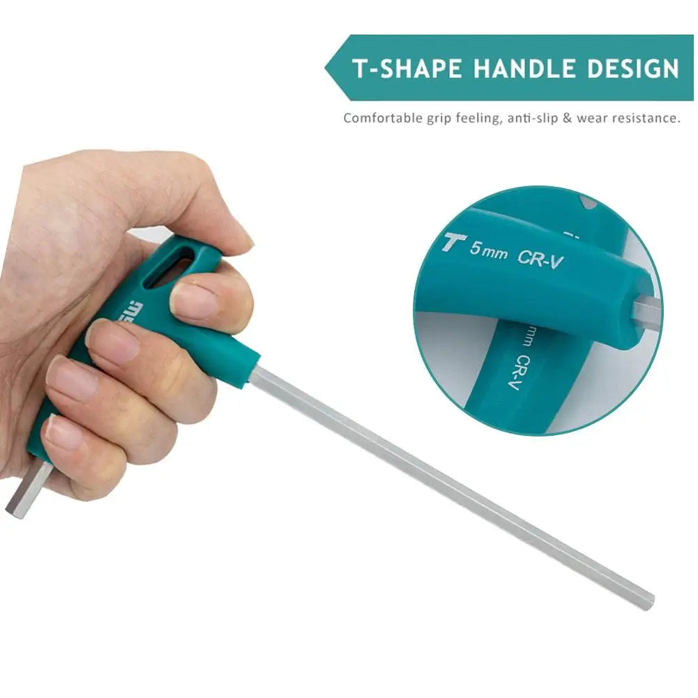 KITPIPI T-Handle Hex Allen Wrench | CRV 2mm–10mm T-Handle Hex Wrench Oasis Select