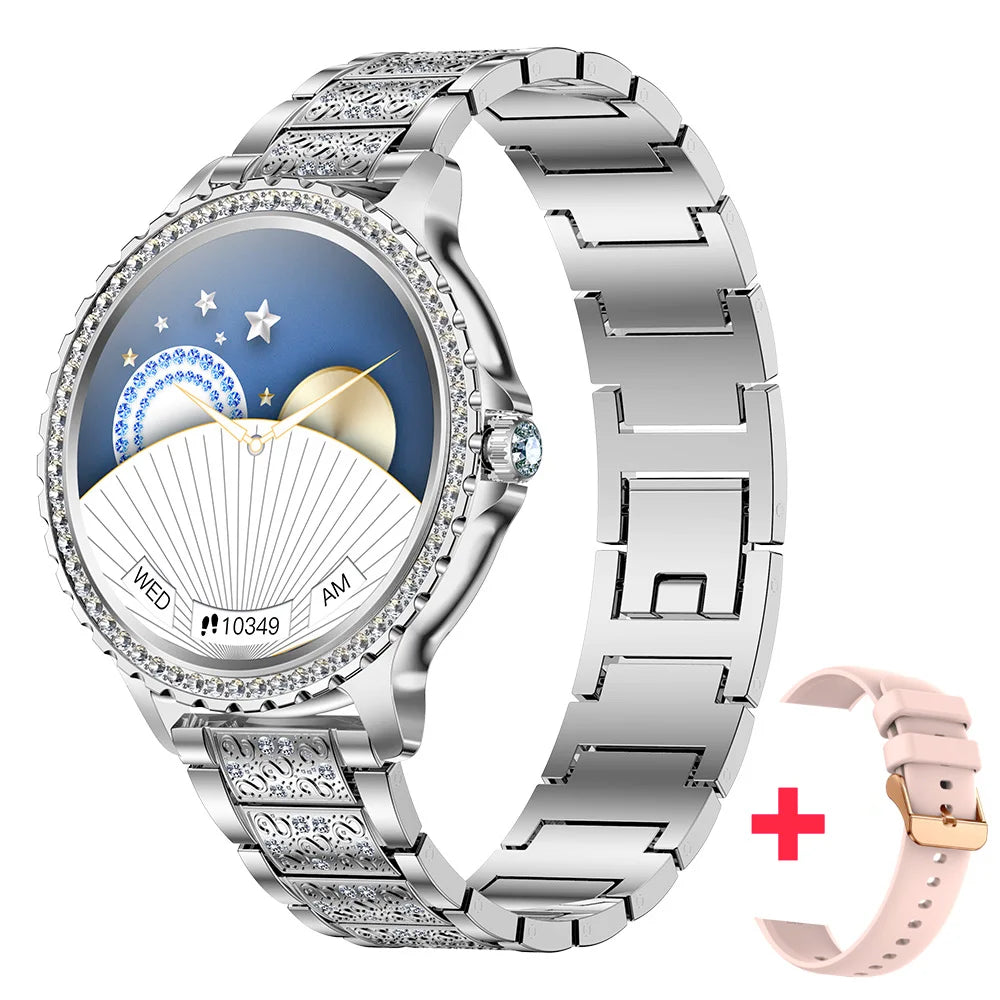 Blue Tooth Call Woman Smart Watches Lady Sports Fitness Bracelet Waterproof Body Temperature Smartwatch For Android IOS Oasis Select SV3MCU A PIS