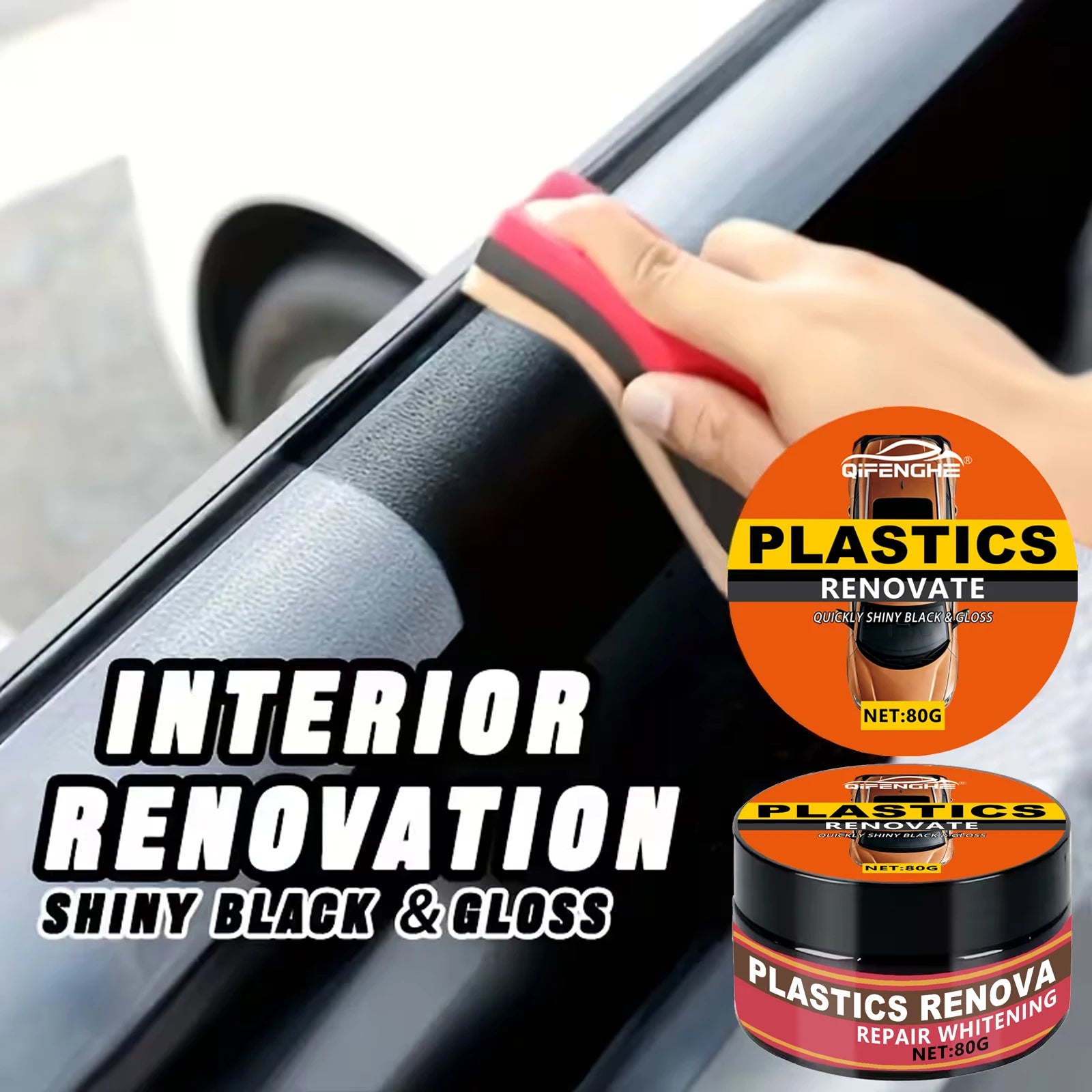 Car Plastic Restorer Cream – UV Protection & Black Trim Shine Plastic Trim Restorer Oasis Select