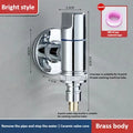 DN15/DN20 Brass 4/6-point Water Stop Washing Machine Faucet Quick Opening Angle Valve Wall Mounted Stop Clamp Triangle Oasis Select Bright color