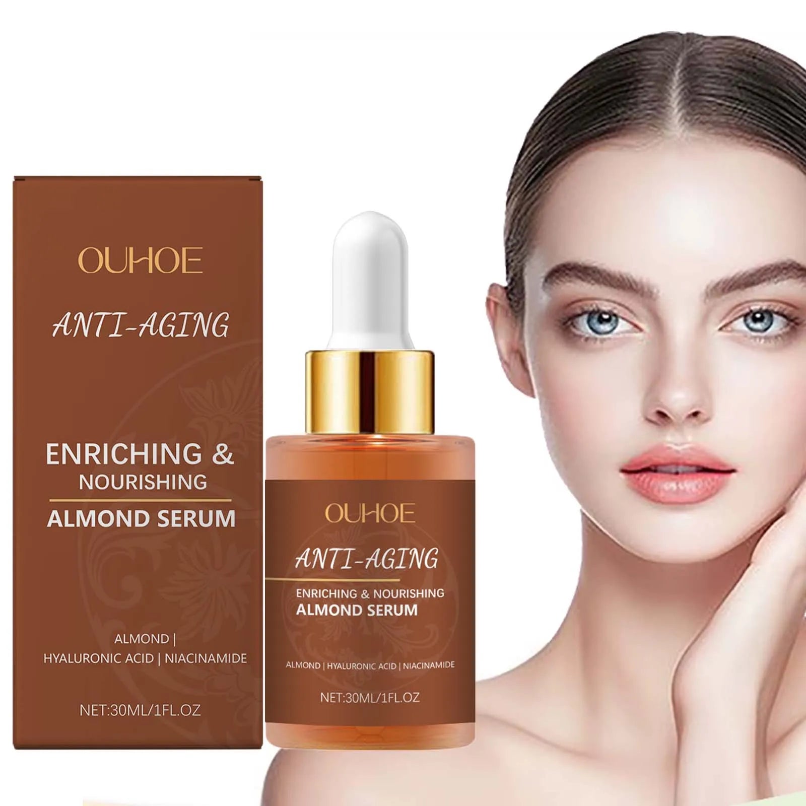 Almond Face Serum – Brightening, Firming & Hydrating Essence Face Serum Oasis Select