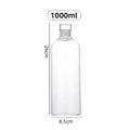 300/500/750/1000ML Glass Water Bottle Multi-function Milk Cup Portable Outdoor Sports Sealed Transparent Container for Traveling Oasis Select 1000ml 300ML-1000ML