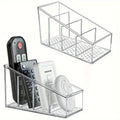 Romote Control Holder with 4 Compartments Clear Romote Holder Home Decor Kitchen Acccessories Make Up Orangizer Oasis Select 1pc