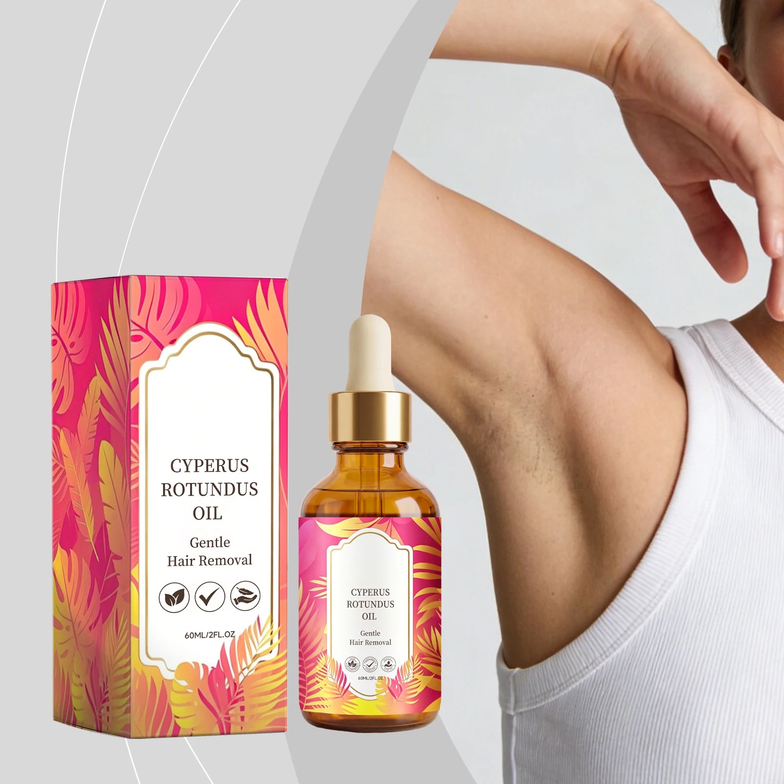 Cyperus Rotundus Hair Growth Inhibitor Oil – 60ml Depilatory Hair Growth Inhibitor Oil Oasis Select
