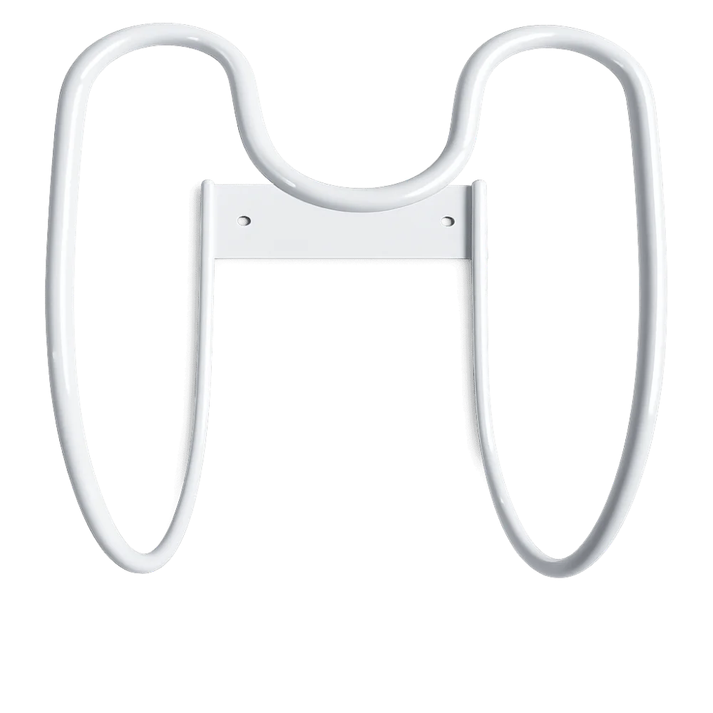 Rust Proof Garden Hose Holder Wall Mount Durable Flex Hose Hanger Heavy Duty Extension Cords Storage Metal Wire Holder Outdoor Oasis Select White