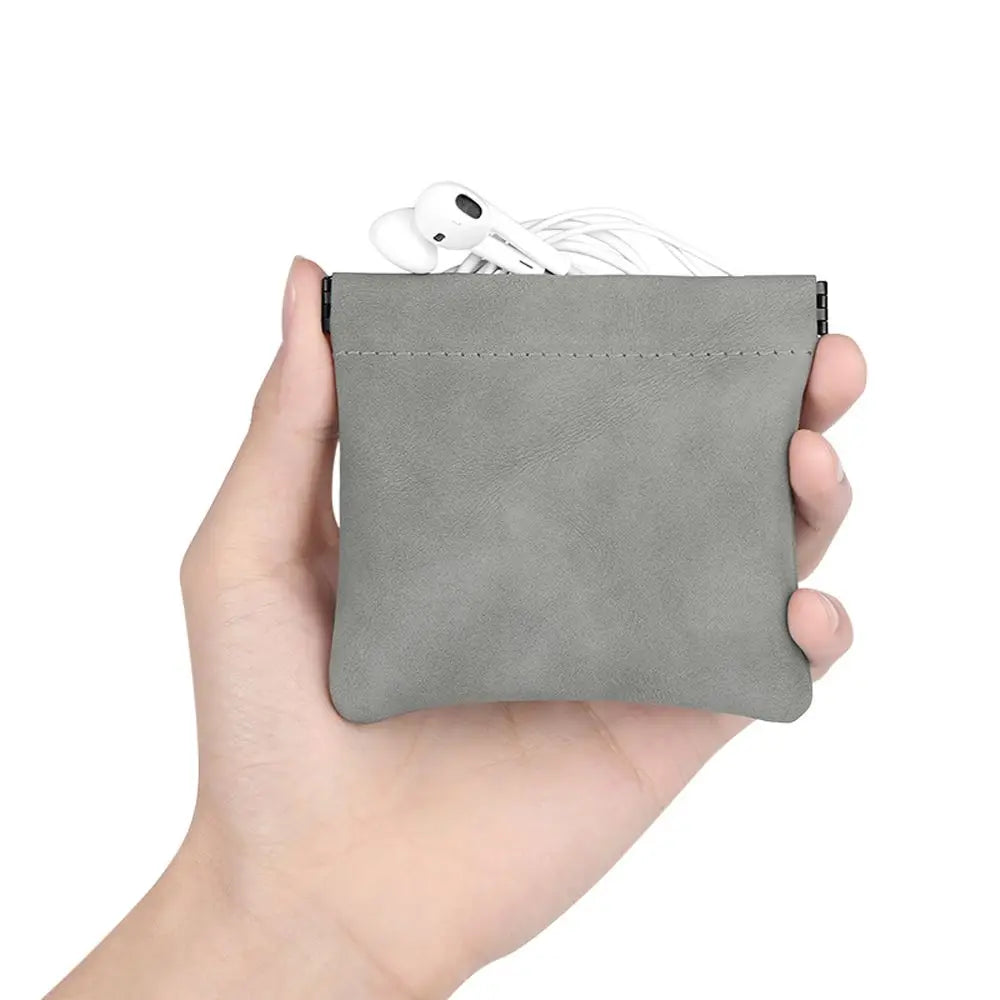 Earphones Storage Bag USB Data Cable Organizer Headphone Accessories memory Card Pouch Mini Purse Coin Key Bag Oasis Select dark gray-S