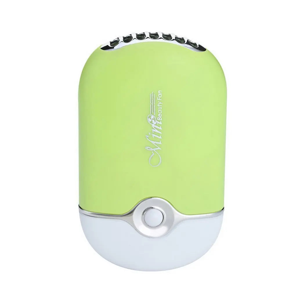 New USB Mini Fan Air Conditioning Blower USB Charging Fan Eyelash Hair Dryer Portable Nail Polish Quick Dry Pocket Cooling Fan Oasis Select Green