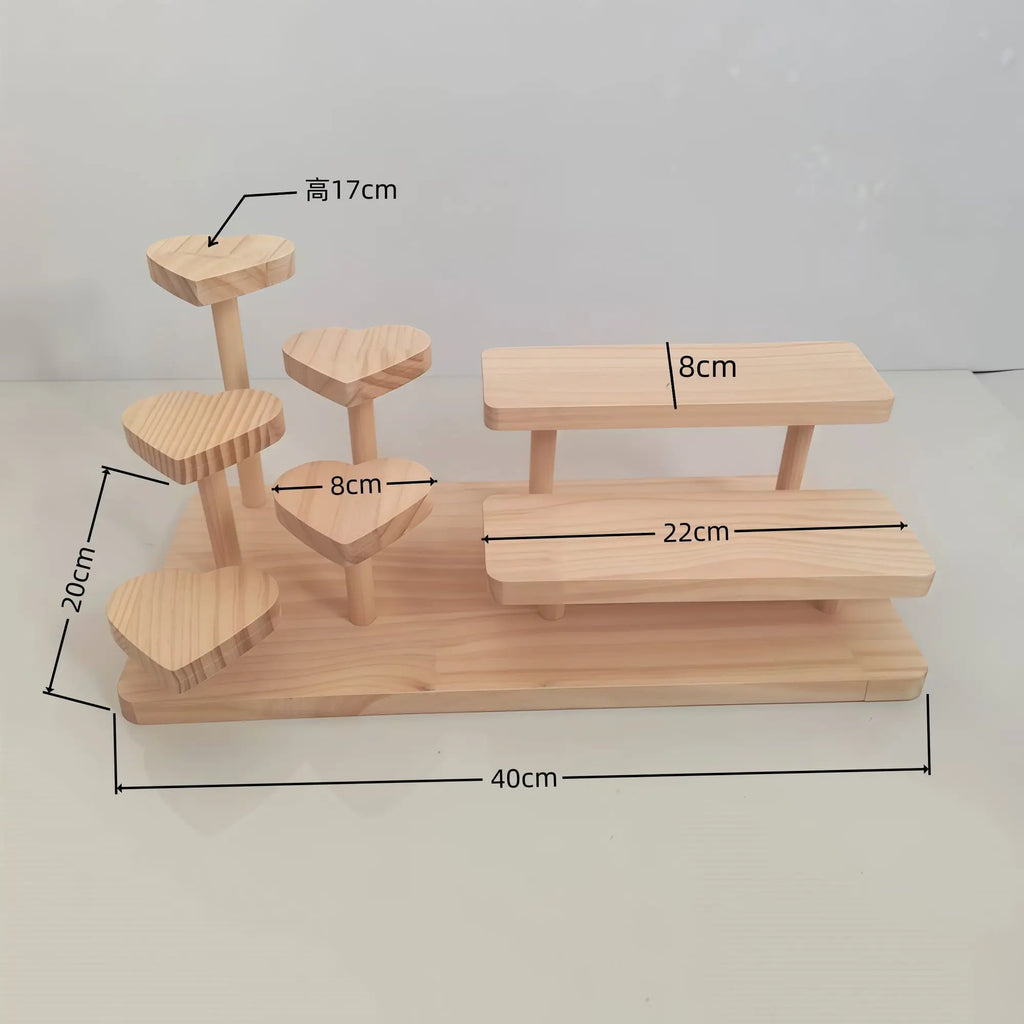 Wooden Display Stand – Jewelry, Succulents, Pastry & More