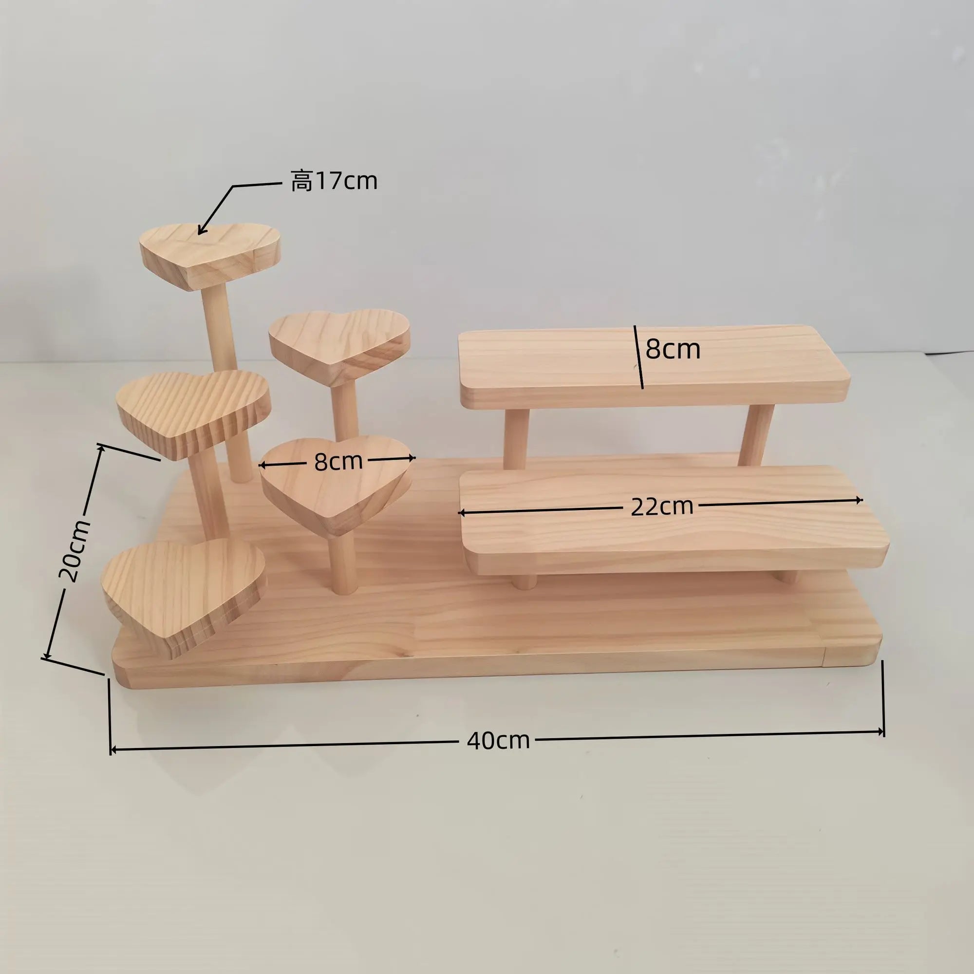Wooden Display Stand – Jewelry, Succulents, Pastry & More