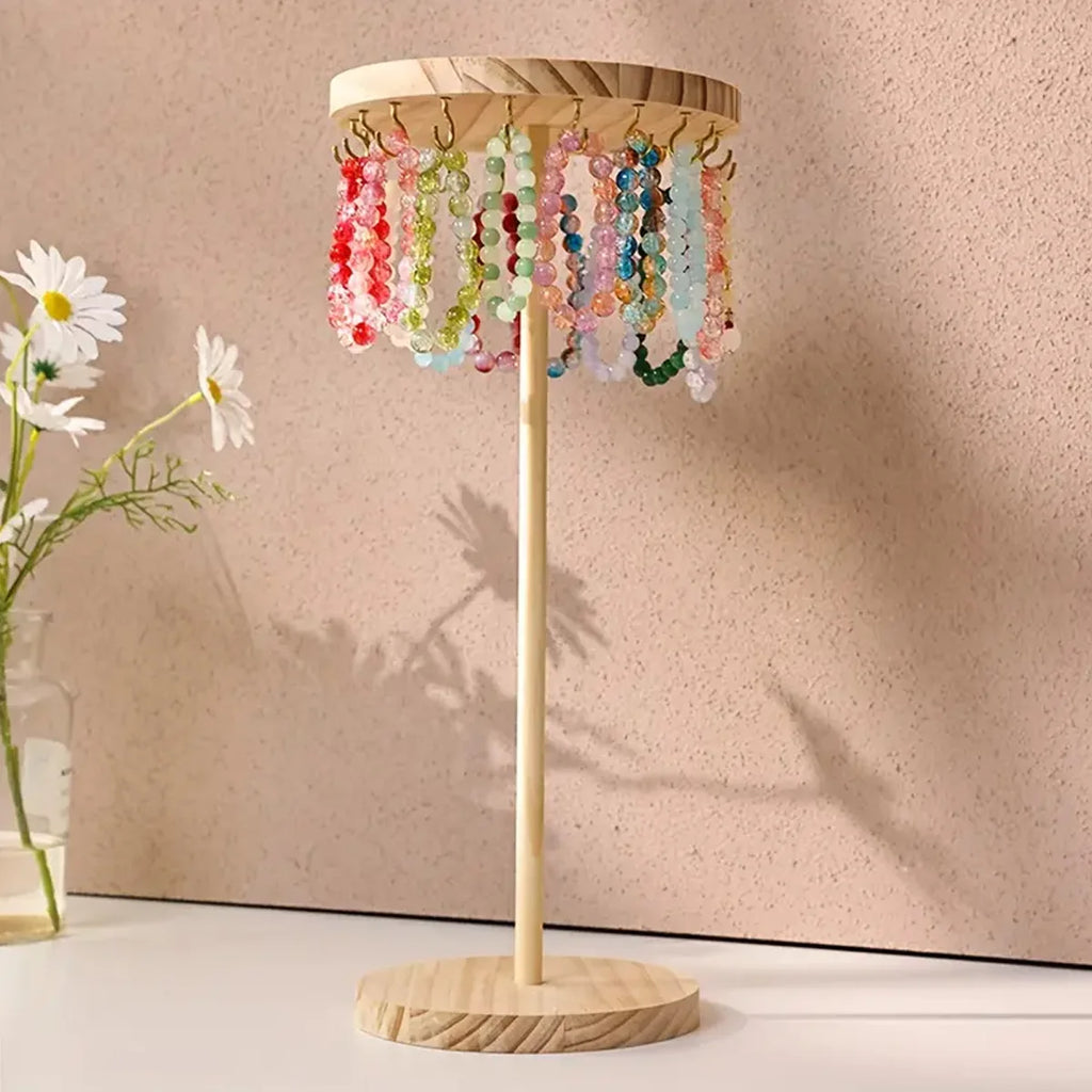 1pc,Wooden jewelry rack, necklace, earring, pendant display rack, jewelry manager, jewelry hook, multifunctional storage rack Oasis Select