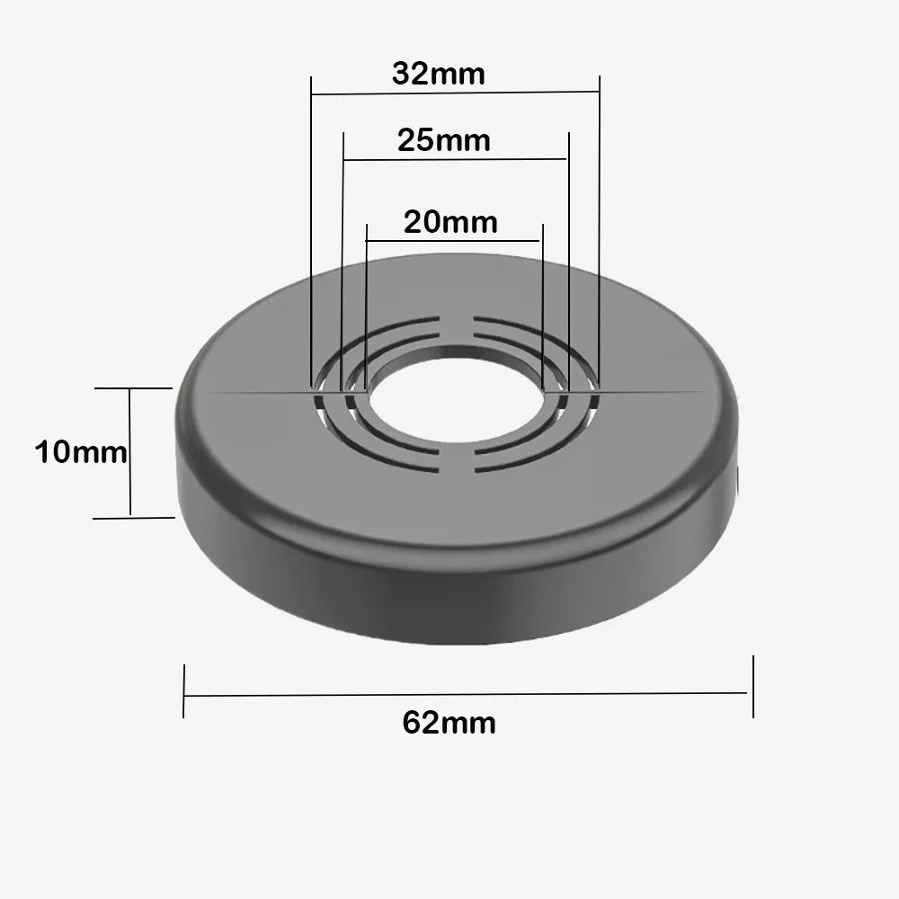 Water Pipe Connector Adjustable Wall Covers Shower Faucet Decorative Cover Casette Heighten Valve Panel Kitchen Tap Accessories Oasis Select Grey-6x1cm