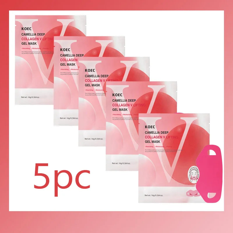 V-Lift Collagen Face Sculpting Mask – Firming & Contouring Band Face Sculpting Mask Oasis Select 5pc