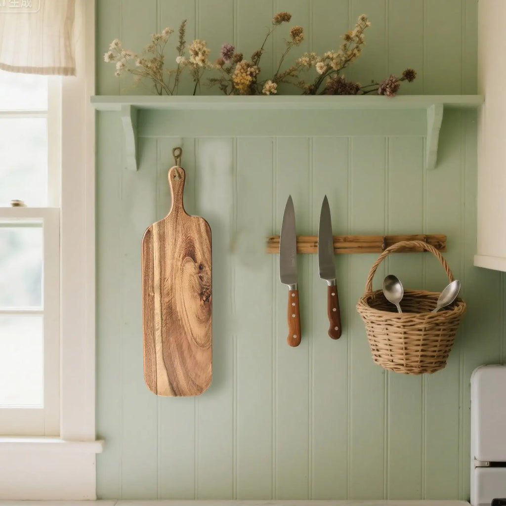 Wooden Cutting Boards for Kitchen Wooden Charcuterie Board with Handle Double-Sided Serving Plates for Kitchen Cheese Commercial Oasis Select