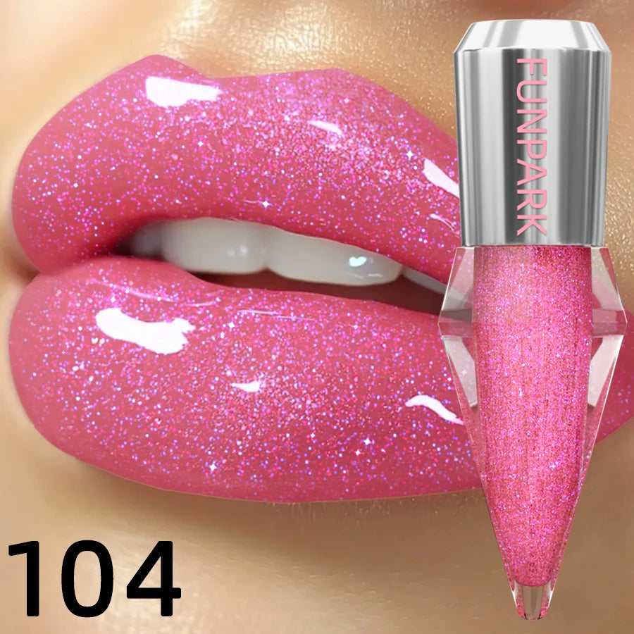 FUNPARK 8-Color Glitter Shimmer Lip Gloss | Diamond Lipstick