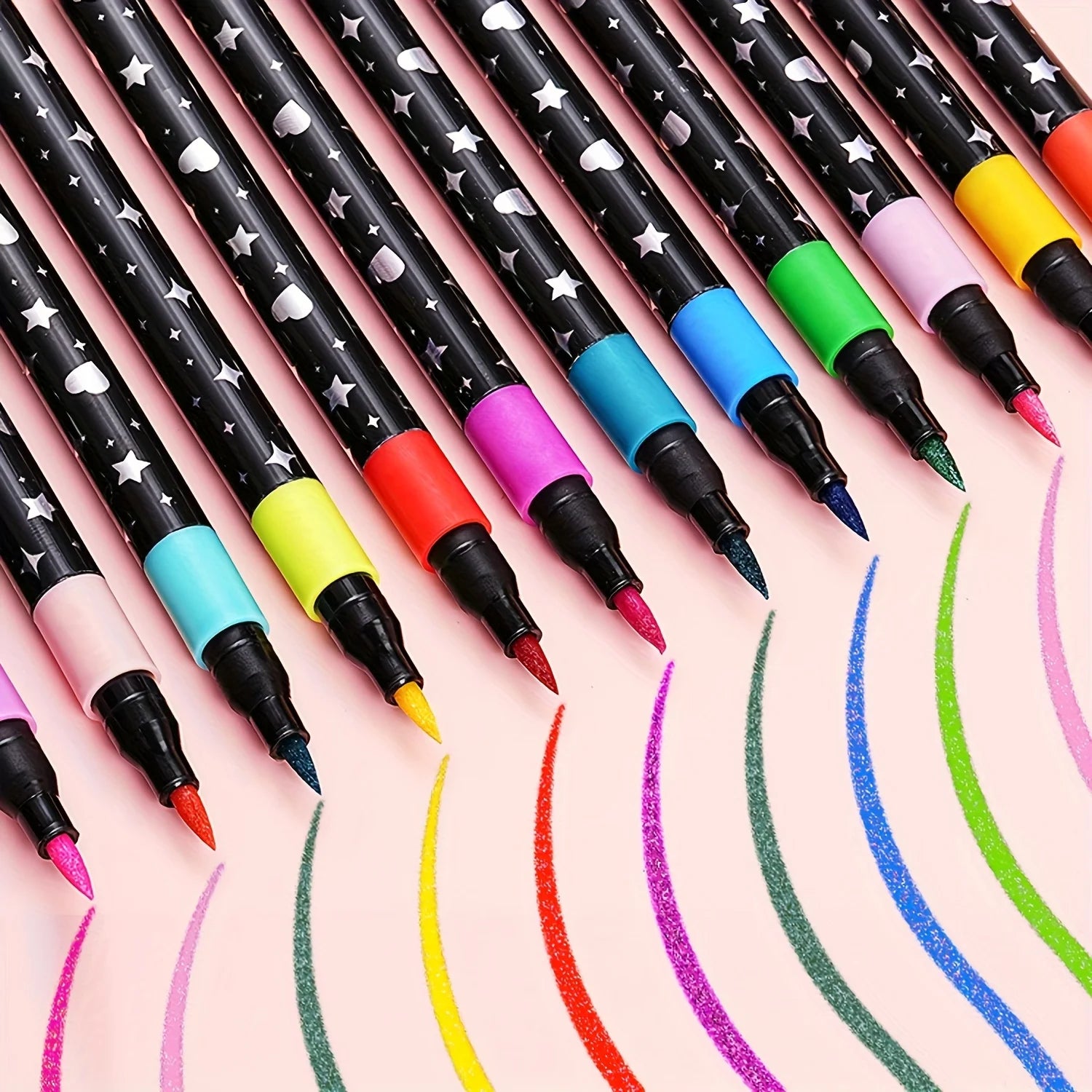 48/36/24/12 color glitter pen, water-based glitter pen, suitable for graffiti writing, professional office art supplies Oasis Select