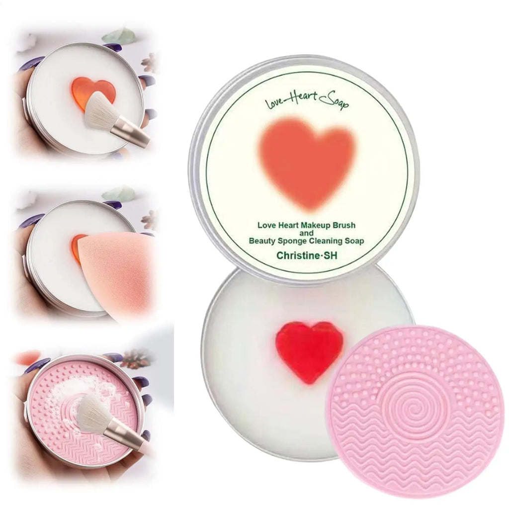 Makeup Brush Cleaner Soap with Silicone Mat Deep Cleans Waterproof Makeup for Synthetic Natural Makeup Brushes Sponges Oasis Select