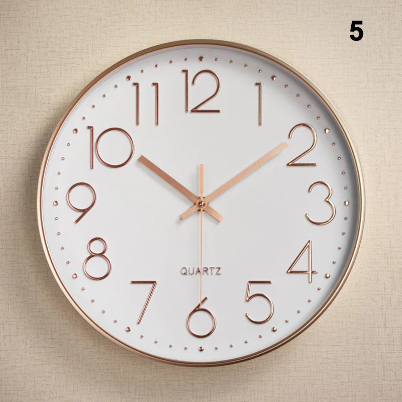 Silent Round Wall Clock | Modern Quartz Home & Office Decor