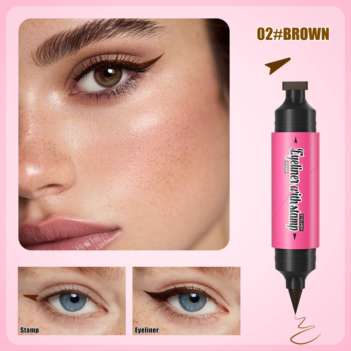 Hello Kiss Dual-Ended Stamp Liquid Eyeliner – Waterproof