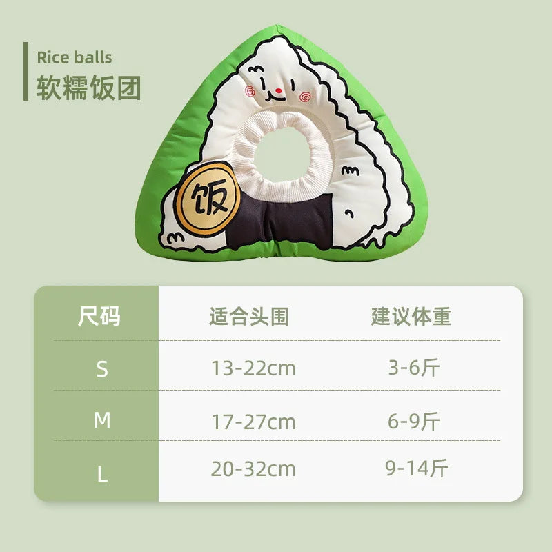 Cat Elizabeth Circle Kitten Anti-licking Bites Shame Collar Headband Dog Neck Cyclops Sterilized Neck Cover Pet Jewel Oasis Select Onigiri 17-27 cm