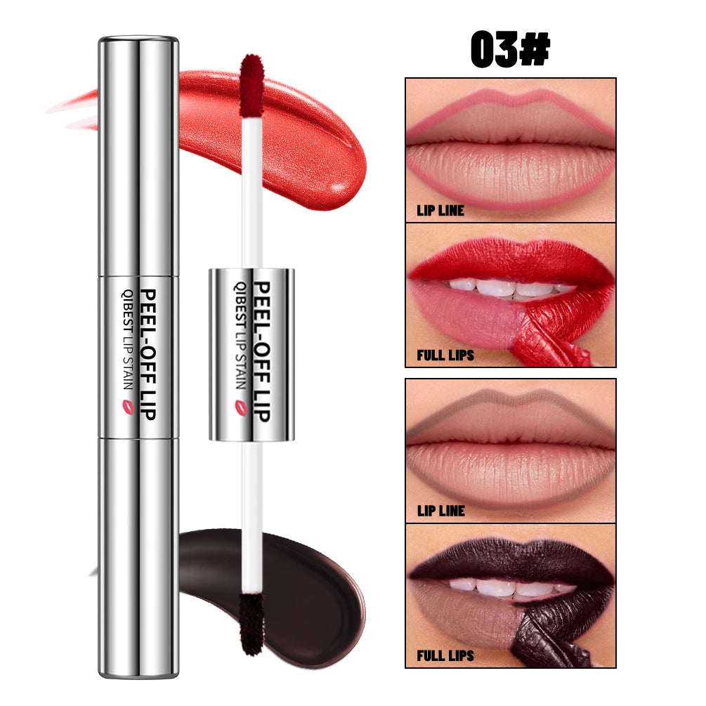 QiBest Peel-Off Lip Stain & Liner – Waterproof, Long-Lasting