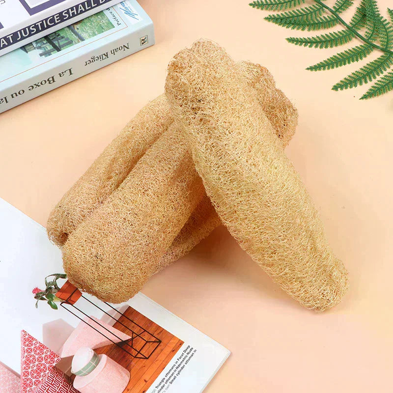 Full Loofah Natural Exfoliating Biodegradable Loofah Sponge Cellulose Natural Shower Sponge Scrubber For Kitchen Bathroom Oasis Select
