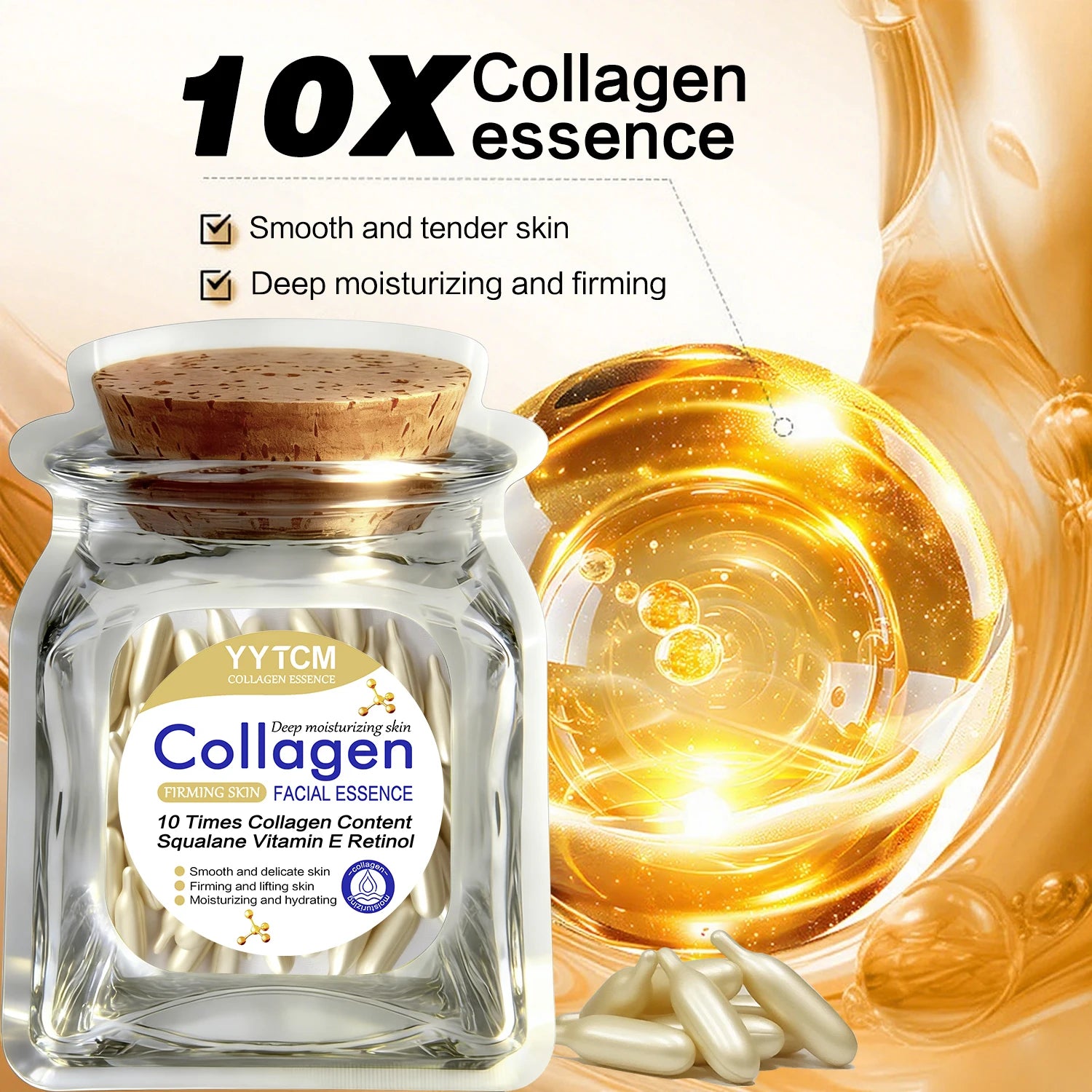 Collagen Firming Capsule Serum with Squalane & Retinol Face Capsule Serum Oasis Select