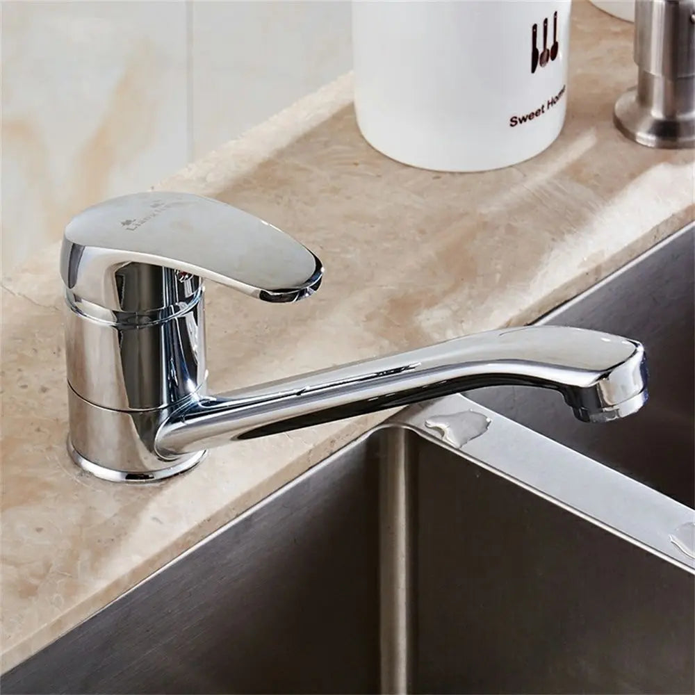 Single Lever Chrome Kitchen Mixer Tap – 360° Swivel Spout