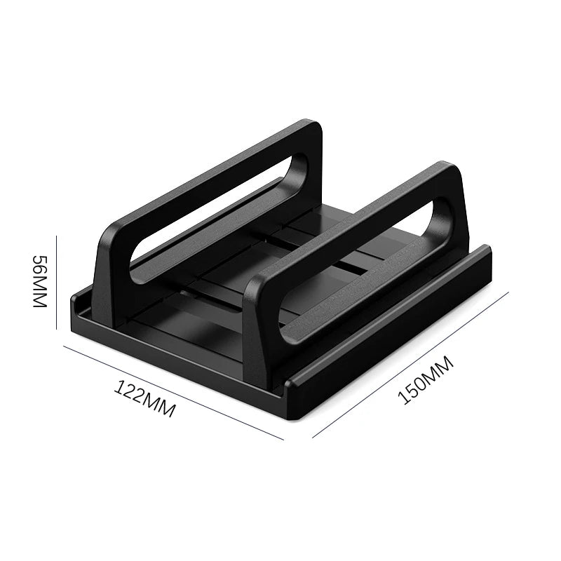 Dual-Slot Adjustable Vertical Laptop Stand ABS Plastic 4in1 Design Space-Saving For MacBook Chromebook Surface HP Dell Book IPad Oasis Select A1