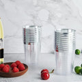 50pcs 10oz Golden Rim Cups, Durable Hard Plastic Water Glasses Suitable for Weddings and Parties, Party Dinnerware Drink Ware Oasis Select Silver-ram 50pcs