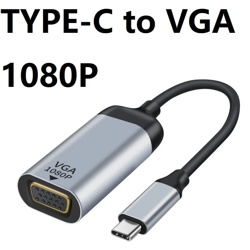 USB C Type C To 4K 8K HDMI HDTV USB C to DP DisplayPort miniDP VGA RJ45 Adapter For Laptop MacBook TV Box PS5 Switch iPad Galaxy Oasis Select C to VGA C