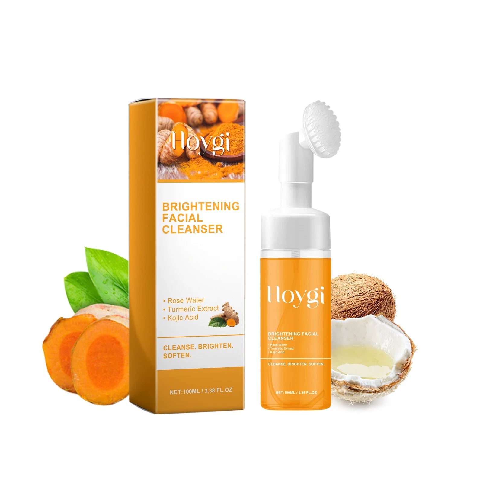 Turmeric Cleanser Deeply Cleansing Kojic Acid Blackhead Remover Skin Cleansing Oil Control Fade Acne Marks Brighten Foam Cleanse Oasis Select 100ml