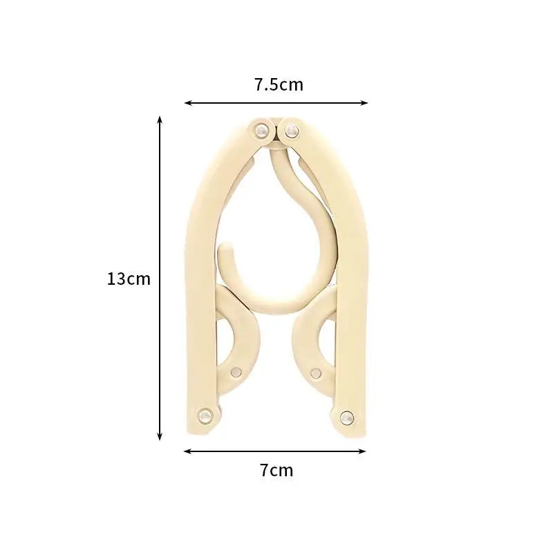 Folding Clothes Hanger with Non-Slip Clips | Space-Saving