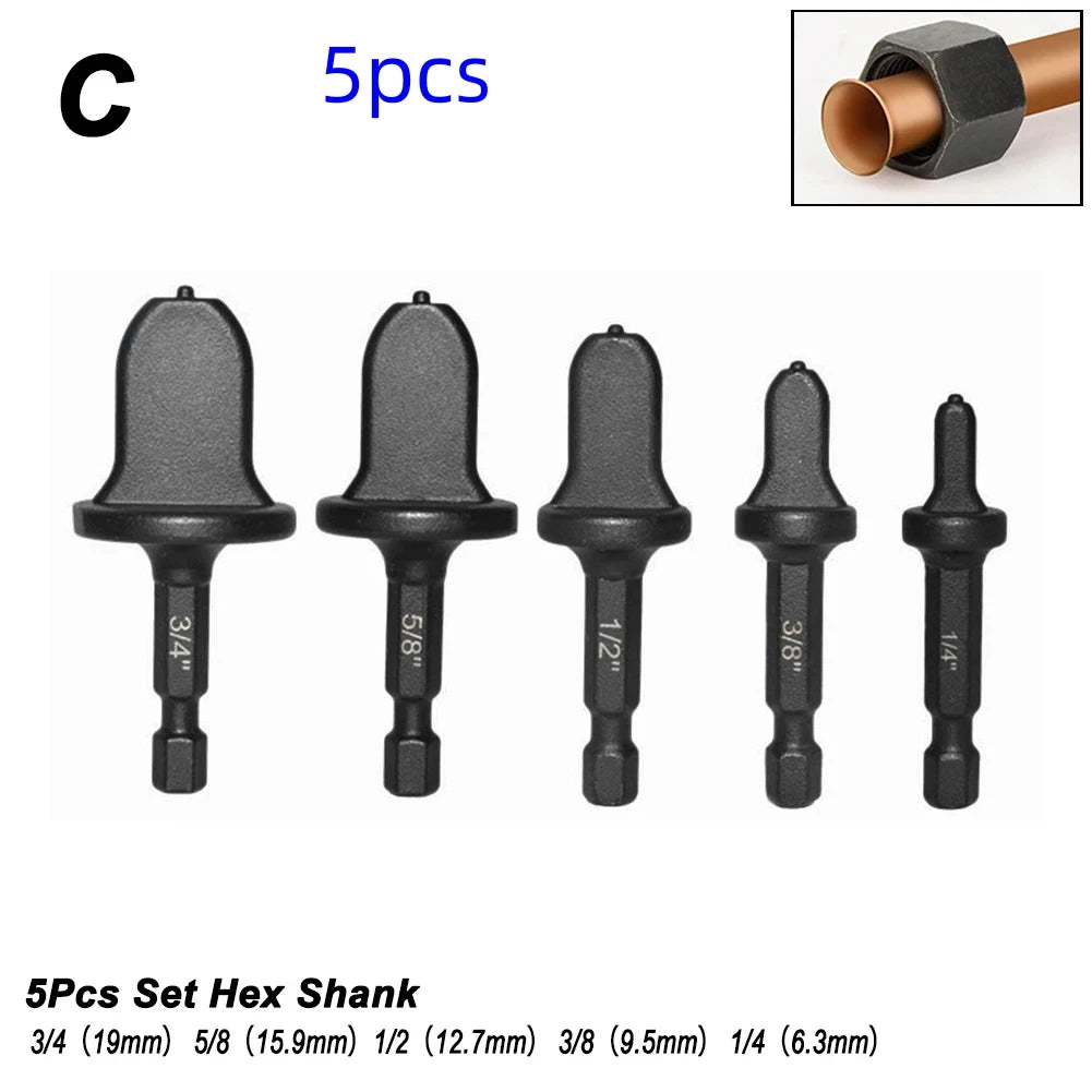 Copper Tube Pipe Expander Set 5/6/11 Pc – Hex Shank AC Tool Pipe Expander Tool Set Oasis Select C 5Pcs Hex