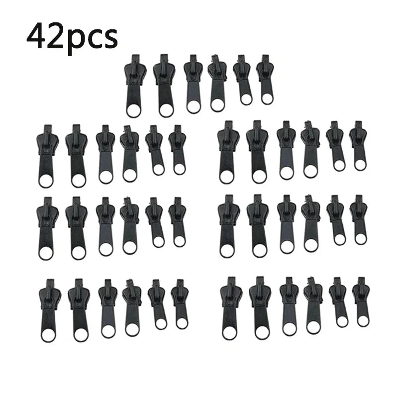 6pcs Instant Zipper Universal Instant Fix Repair Kit Replacement Zip Slider Teeth Multifunctional Clothing Replacement Zipper Oasis Select 42pcs Option1