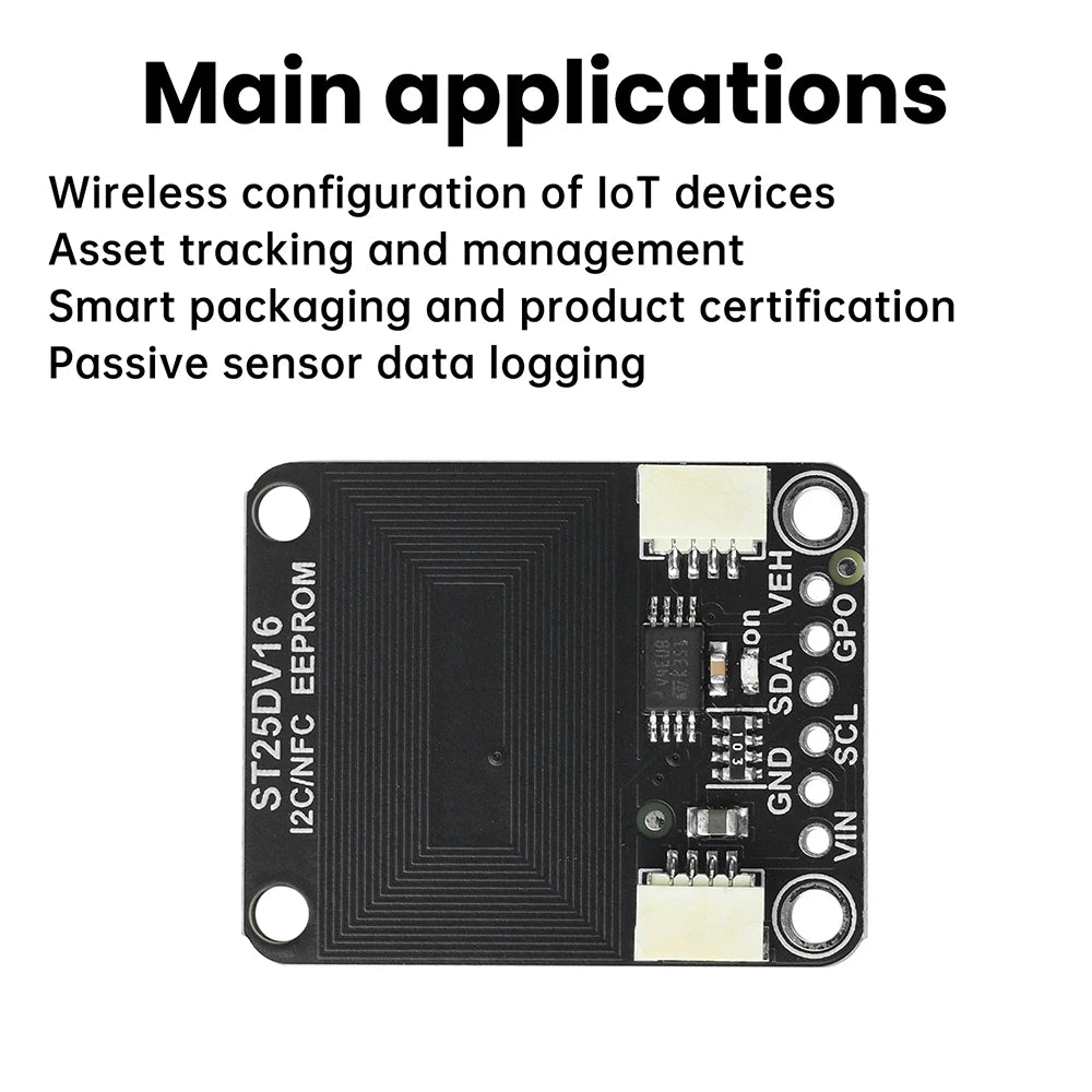 ST25DV16K RFID Dynamic Tag Frequency Module with I2C NFC Dual Interface 16Kbit EEPROM Wireless Configuration for IoT Devices Oasis Select