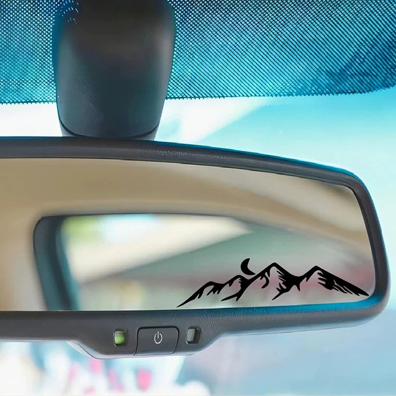 Mountain Moon Outdoor Personalized Car Rear View Mirror Makeup Mirror Decorative Stickers Helmet Mug Laptop Cell Phone Cute Mini Oasis Select