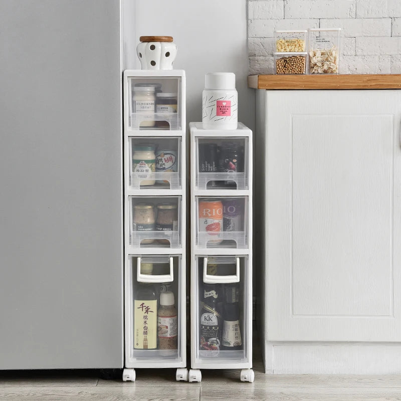 Kitchen gap storage cabinet, multi-level drawer-style storage cabinet for bathroom, gap cabinet, corner cabinet Oasis Select