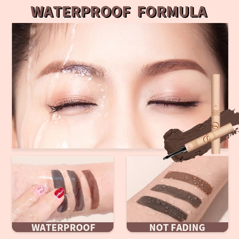 OCHEAL 2 In 1 Eyebrow Dyeing Cream 3 Colors Waterproof Tinted Long-lasting Eyebrow Stamp Pencil Pomade Makeup Cosmetics Oasis Select
