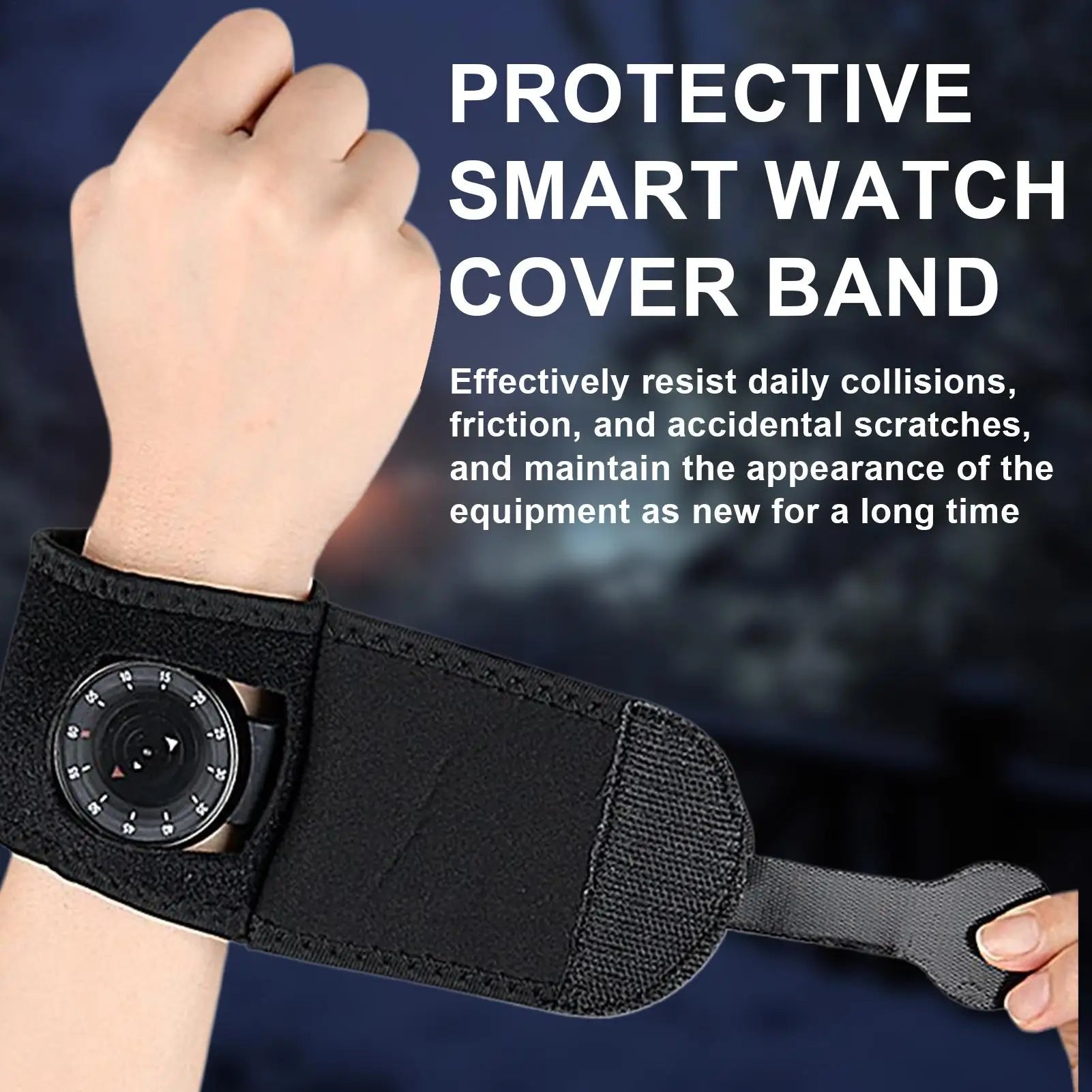 1PC Smart Watch Protector Strap Watch Strap Protector Built-in Cushion Structure Weatherproof Armband Wrap For Running Sports Oasis Select